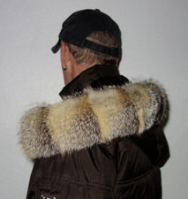 Fuchs Pelz Kapuze Kragen Griesfuchs Fellkragen Pelzstreifen Jacke Pelzkragen Neu