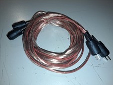 Transparente Lautsprecherverlängerung mit DIN Stecker/Kupplung (2x 1m)
