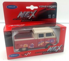 Nr. 3438 Welly NEX VW T1 Doka Pritschenwagen Hippie  1:43