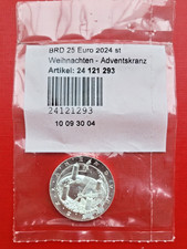 25 Euro Deutschland 2024 Feinsilber "Weihnachten - Adventskranz" Letzte Ausgabe