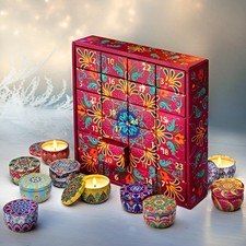 BRAST Adventskalender | 24 Mini Duftkerzen | - Vanille-Coco Sandelholz Waldbeere
