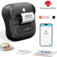 Phomemo M220 Bluetooth Label Maker Tragbarer Thermo Barcode Drucker or Etiketten