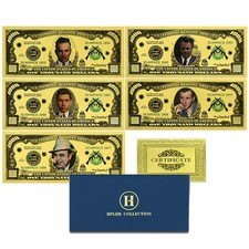 5pcs Gold Foil Banknotes