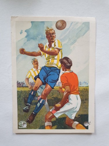Ansichtskarte fussballspieler - ansichtskarte,