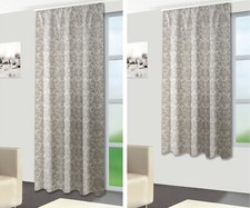 Fertigschal Jasmin taupe Barock BxH 140x175/245cm Schal Gardine Vorhang
