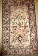 Schnäppchen ..feiner Kaschmir Seidenteppich hangeknüpft 128 x78