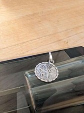 Anhänger 925 Sterling Silber Gott Schütze Dich Heiliger Michael bewegliche Öse