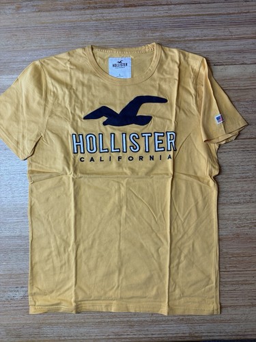 Hollister shirt gelb logo - hollister, t-shirt