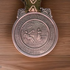 Zinn Wandteller, Beschriftet