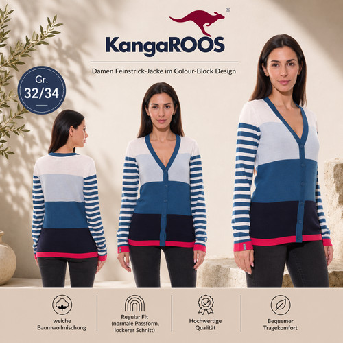 Kangaroos damen strickjacke - damen,