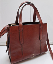 FOSSIL Tasche  Satchel Bag Schulter-Umhängetasche Leder Braun #3000