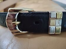 Lehndorff Gürtel Belt Leder 3cm Schnalle Silber Gr. 100