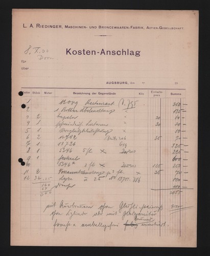 Augsburg brief 1920 a - augsburg,,
