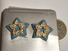 Ohrclips blau stern - ohrclips,