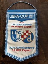 1.FC Magdeburg FCM Wimpel DDR Oberliga UEFA Cup 1976/77 Dinamo Zagreb