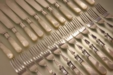 Antikes Perlmutt Silber