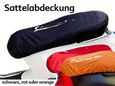 Sitzbankabdeckung Regenschutz - Piaggio Regenhaube f. Vespa - Schwarz rot orange
