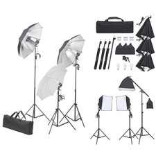 Fotostudio Softbox Set Hintergrundsystem Studioleuchte Fotolampe Stativ + Tasche