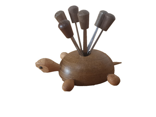 Vintage holzschildkröte - vintage,