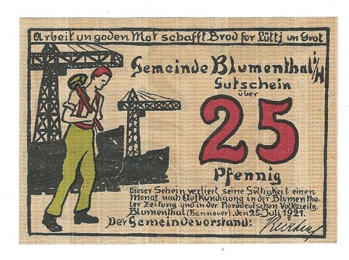 Notgeld blumenthal gemeinde - blumenthal,