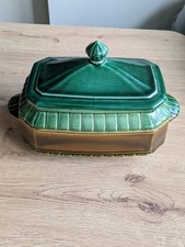 Limburger Steingutfabrik Staffel Gebäckdose Deckeldose Keksdose Grün