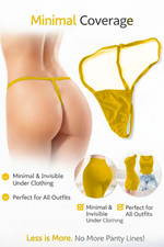 Damen String Tanga Gelb