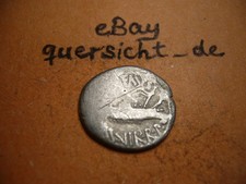 Marcus Antonius Legions-Denar AR 19 mm 3,16 g Galeere/Feldzeichen (PP745)