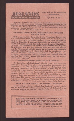 Auslandsnachrichten - , (145/1942)