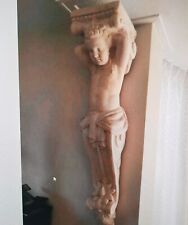 112 cm Stuck Konsole Relief Ornament Karyatide Gips Rosette