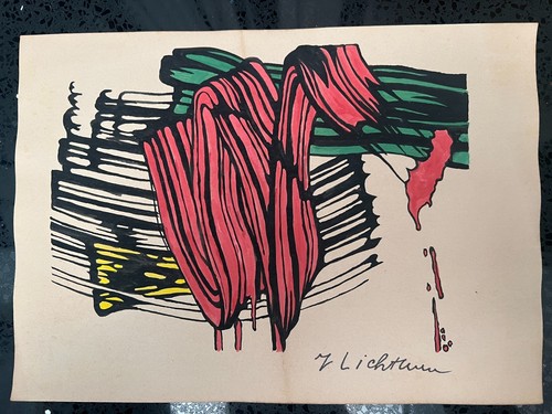 Roy lichtenstein - roy, (handarbeit)