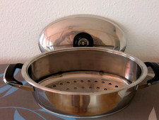 AMC- ovaler Entenbrätrer mit Sieb-Einsatz  5,5 ltr.  gebraucht