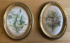 2 Seidenbilder Blumen mit