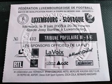 Ticket Luxemburg - Slowakei  08.06.2005
