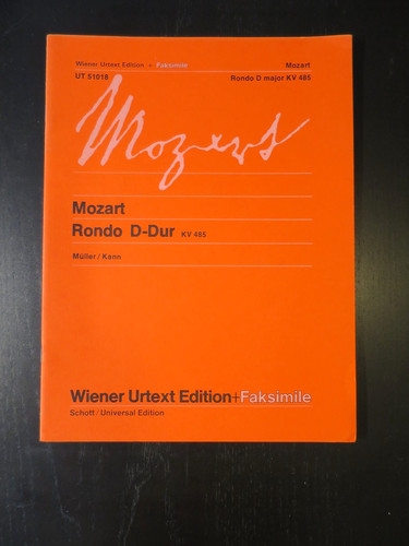Mozart rondo dur 485 - rondo, d-dur