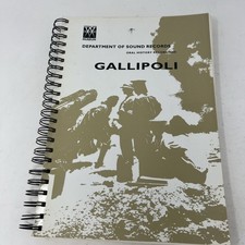 Gallipoli Oral History Recordings Spiral Bound Softcover Imperial War Museum1994