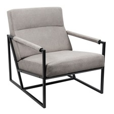 B-Ware SVITA CHRIS Loungestuhl Cocktailsessel Polsterstuhl mit Armlehne Grau