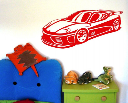 Wandtattoo super sportwagen - super,