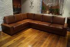 Glanz Echtleder Ecksofa Echt