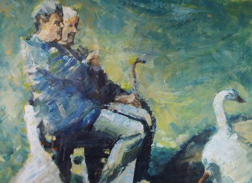 Original aquarell zwei - aquarell,, "zwei