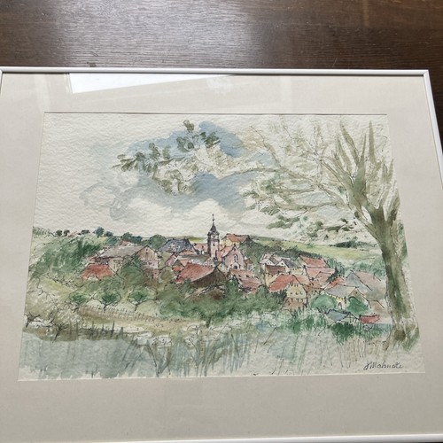 Aquarell mit federzeichnung - aquarell,