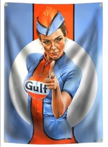 Gulf pin flagge fahne - ,