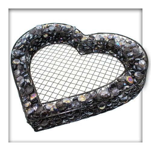 Herz gitter grabschmuck - herz,
