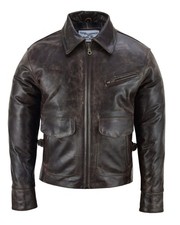 Herren Halfbelt Lederjacke US