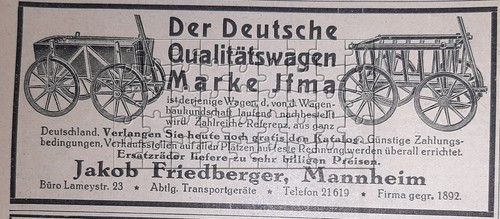 Werbeanzeige 1930 leiterwagen - 1930,