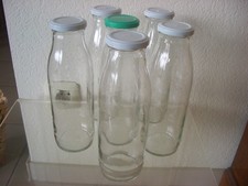 6 Glasflaschen Einmachflaschen Vorratsflaschen 500ml Milch Saft