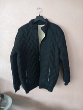 Herren JACKE Gefüttert Schwarz Gr.xxl 52.