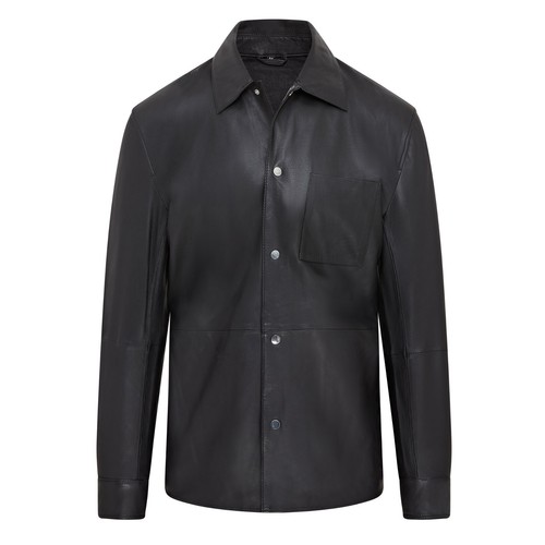 Herren schwarz leder - schwarz,