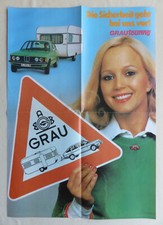 Grau Touring Wohnwagen Fahrgestell - Poster Prospekt Brochure 70er-Jahre