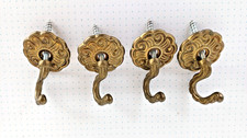 4x Messing Rosettenhaken
