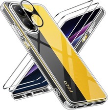 Klar Hülle + Displayglas Xiaomi Poco X7 Pro 5G 6.67" Kameraschutz 9H Panzerfolie